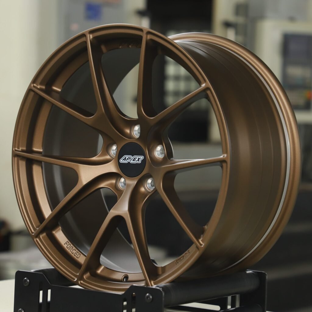 5x100 wheels – Bronze Gold 5 Y-Spoke (APEX VS-5RS-Style), side view