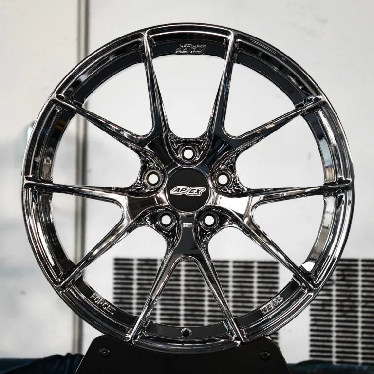 Toyota GR86 wheels – Chrome 5 Y-Spoke (APEX VS-5RS-Style), front view