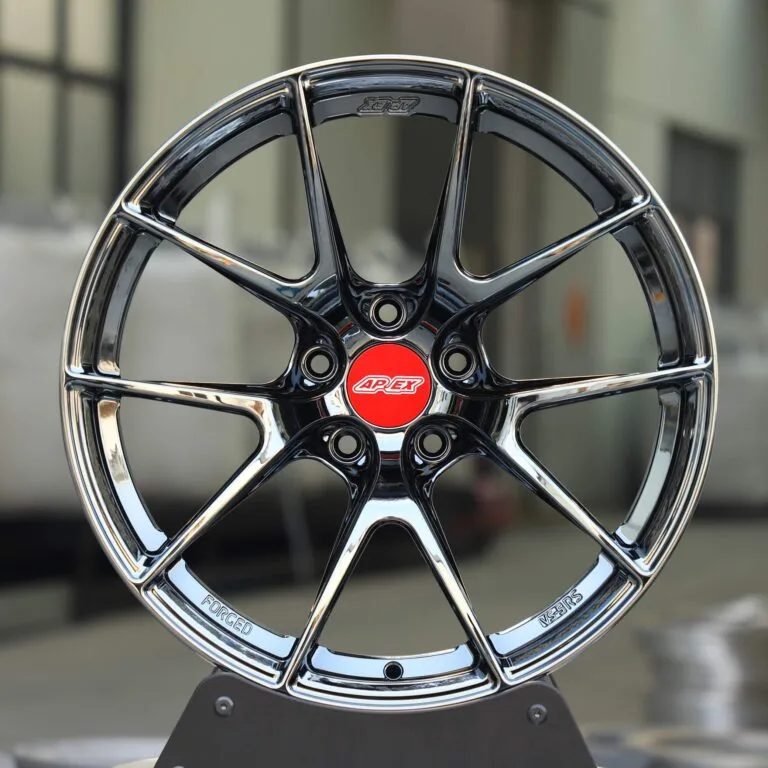 Toyota GR86 wheels – Chrome Silver 5 Y-Spoke (APEX VS-5RS-Style), front view