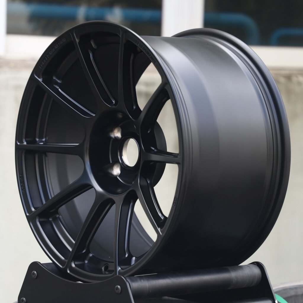 5x120 wheels – Gloss Black 10-Spoke (APEX SM-10-Style), side view