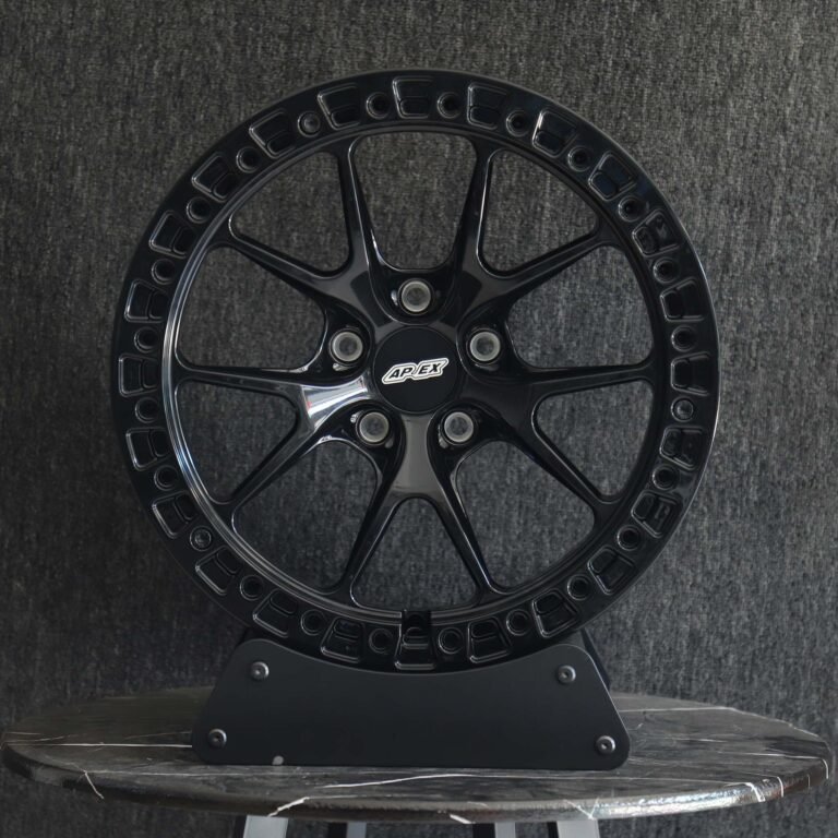 Toyota Tacoma wheels – APEX Gloss Black 5 Y-Spoke Beadlock, front view