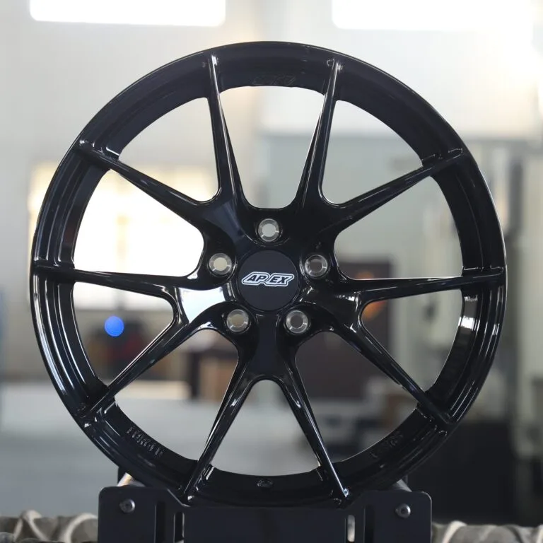 Toyota GR86 wheels – Gloss Black 5 Y-Spoke (APEX VS-5RS-Style), front view