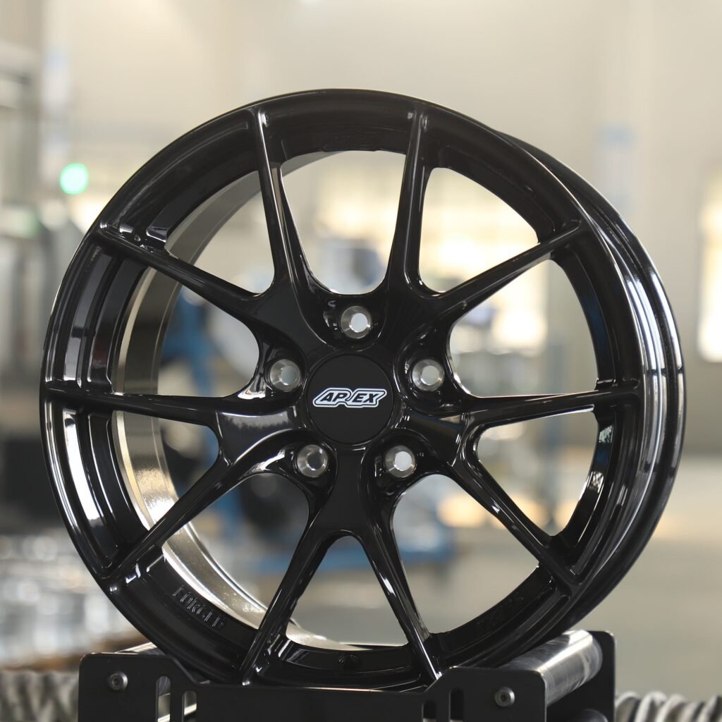 APEX Gloss Black 5 Y-Spoke Forged Wheels - BMW M3 / Audi RS5 Fitment (5-Lug) Monoblock forged wheel