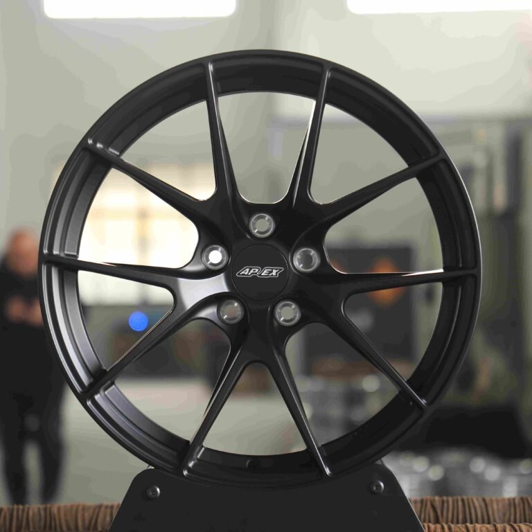 Toyota GR86 wheels – Gloss Black 5 Y-Spoke (APEX VS-5RS-Style), front view
