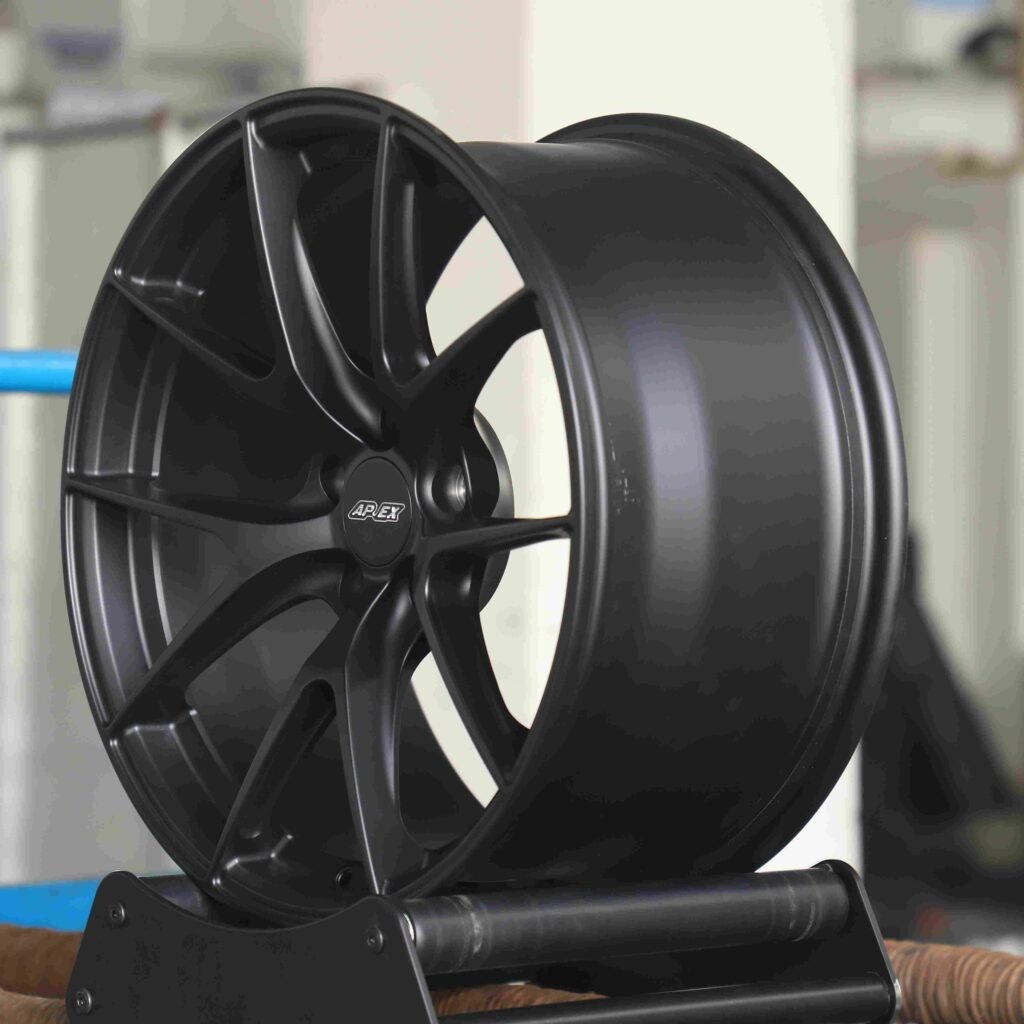 BMW M3 F80 wheels – Gloss Black 5 Y-Spoke (APEX VS-5RS-Style), lip and barrel detail
