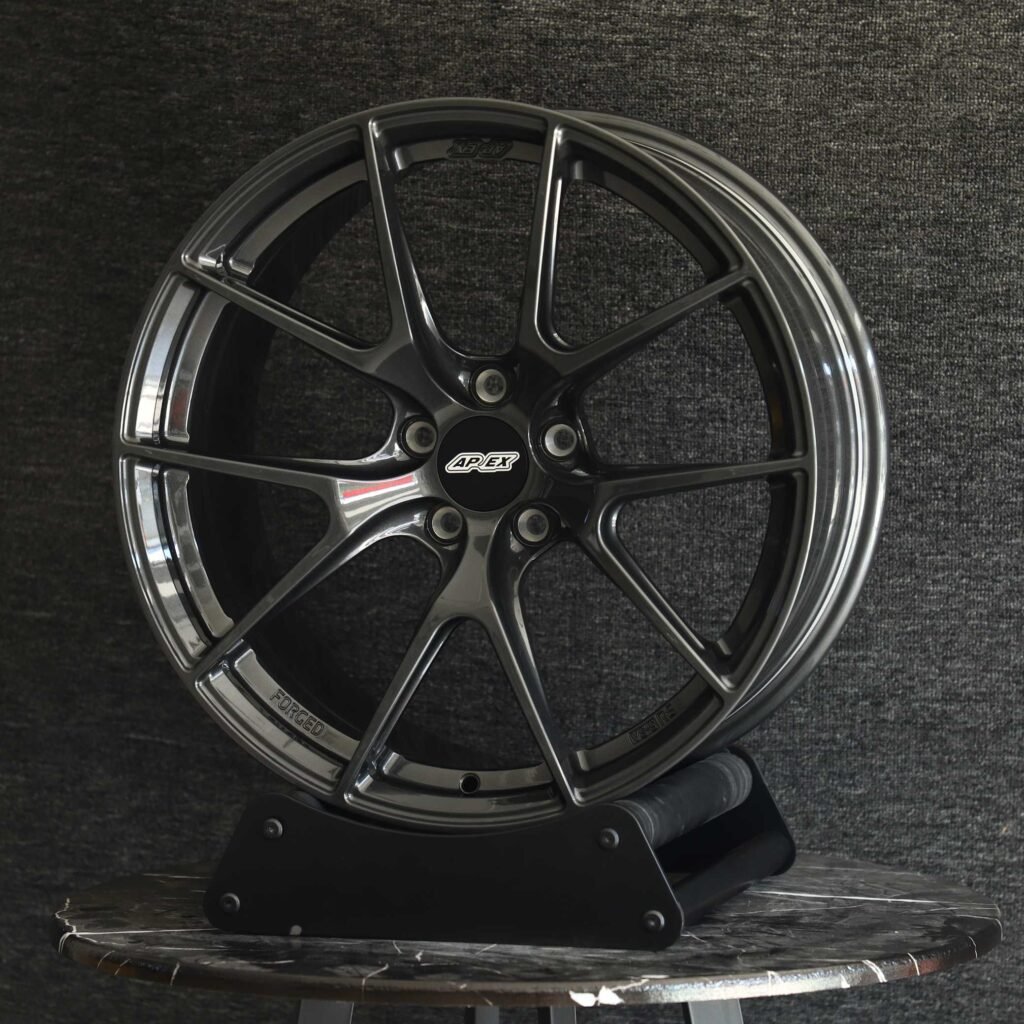 APEX Gloss Black / Gunmetal 5 Y-Spoke Forged Wheels - BMW M3 / Audi RS5 Fitment (5-Lug) view 2