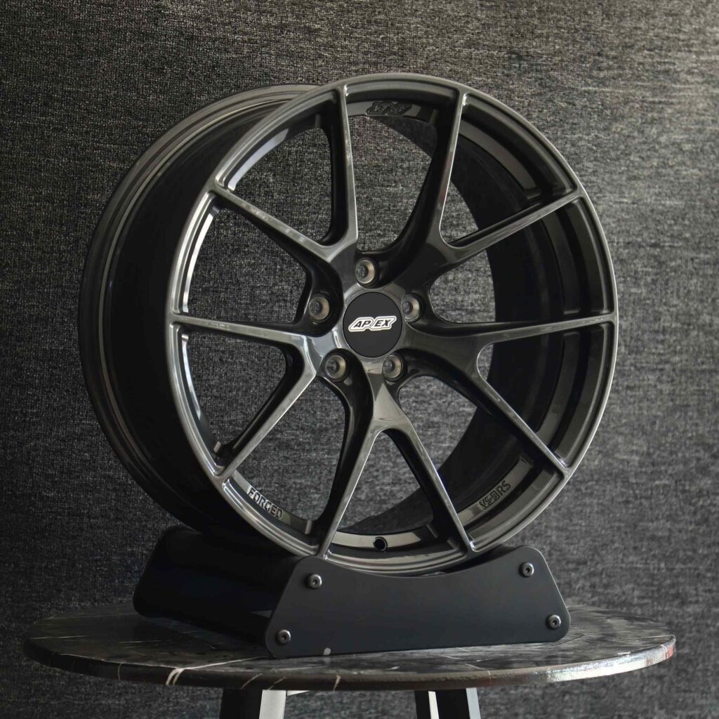 APEX Gloss Black / Gunmetal 5 Y-Spoke Forged Wheels - BMW M3 / Audi RS5 Fitment (5-Lug) view 4