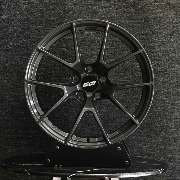 Toyota GR86 wheels – Gloss Black / Gunmetal / Gray 5 Y-Spoke (APEX VS-5RS-Style), front view