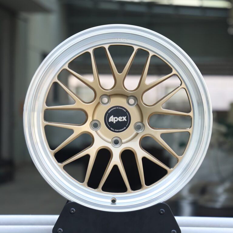 BMW M3 E46 wheels – Gold 10 Y-Spoke Deep Lip (APEX ML-10RT-Style), front view