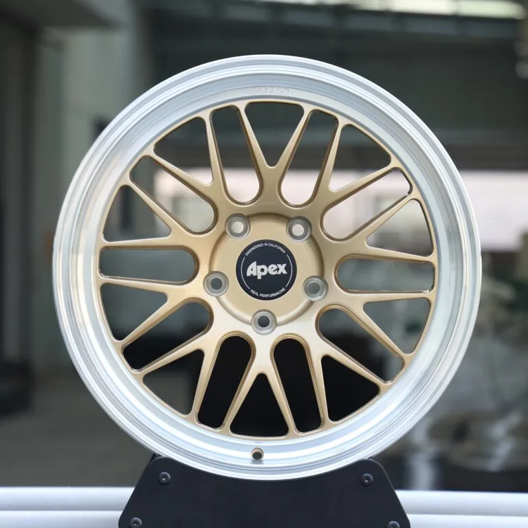 BMW M3 E46 wheels – Gold 10 Y-Spoke Deep Lip (APEX ML-10RT-Style), front view