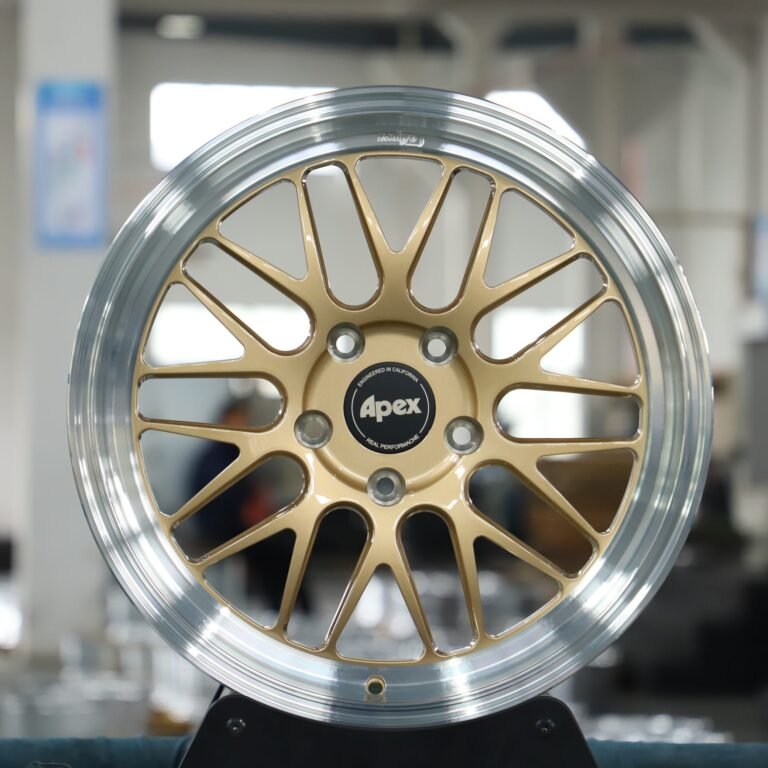BMW M3 E46 wheels – Gold 10 Y-Spoke Deep Lip (APEX ML-10RT-Style), front view