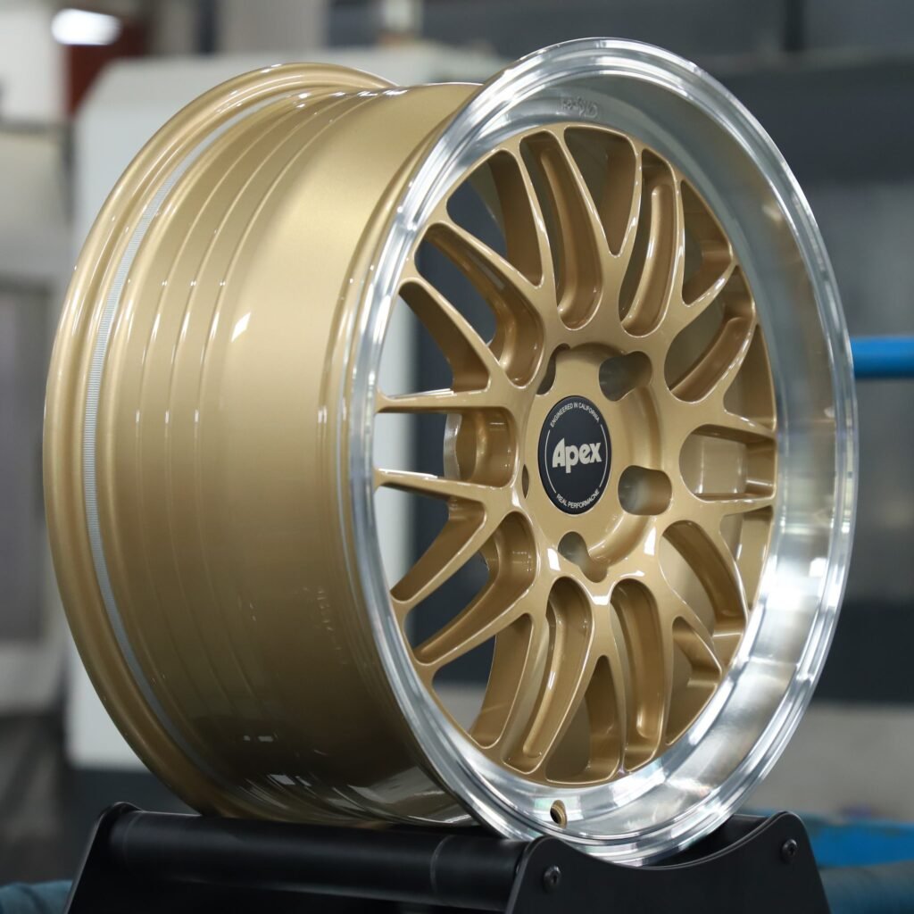5x120 wheels – Gold 10 Y-Spoke Deep Lip (APEX ML-10RT-Style), side view