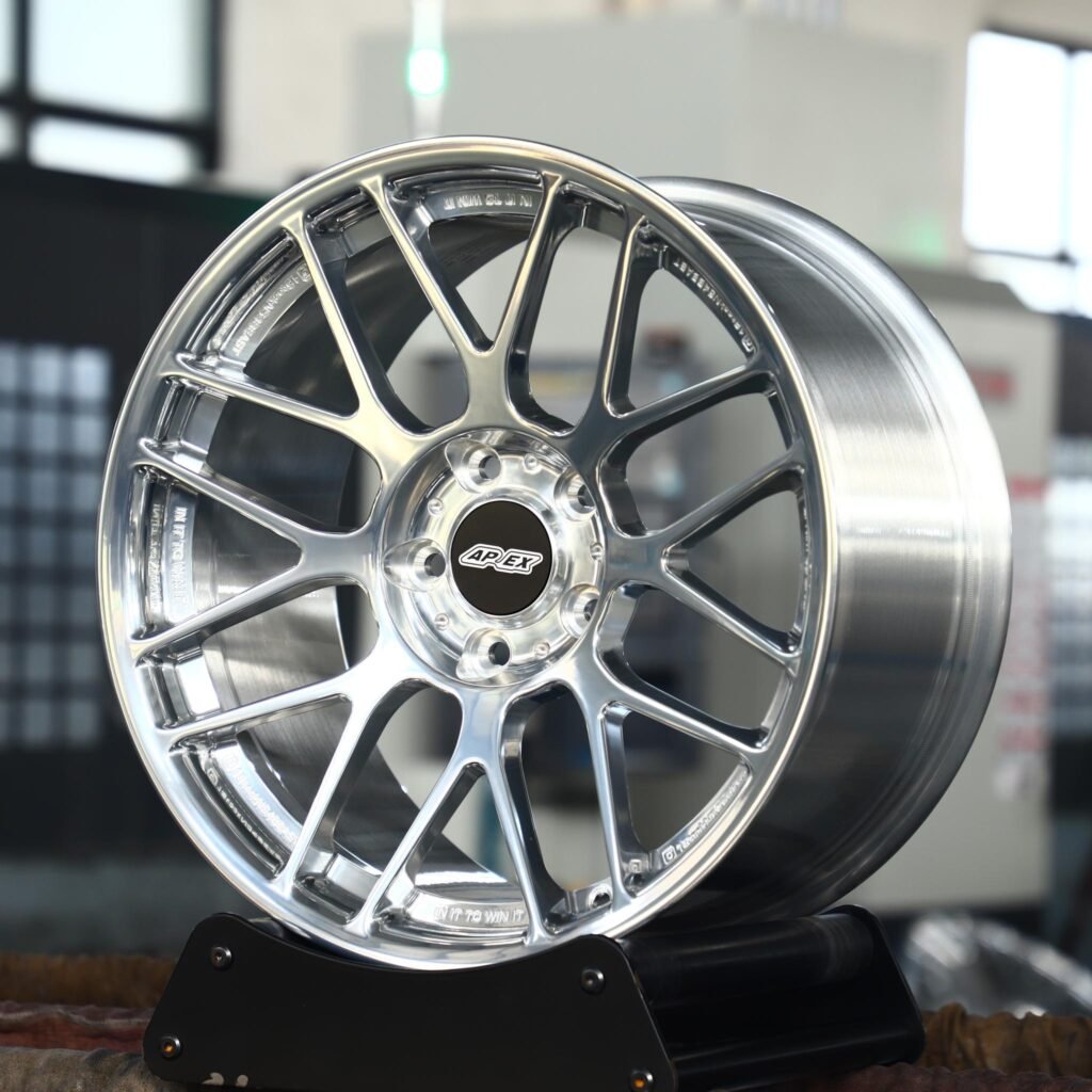 BMW 3 Series F30 wheels – Matte Silver 8 Y-Spoke (APEX ARC-8-Style), angled view