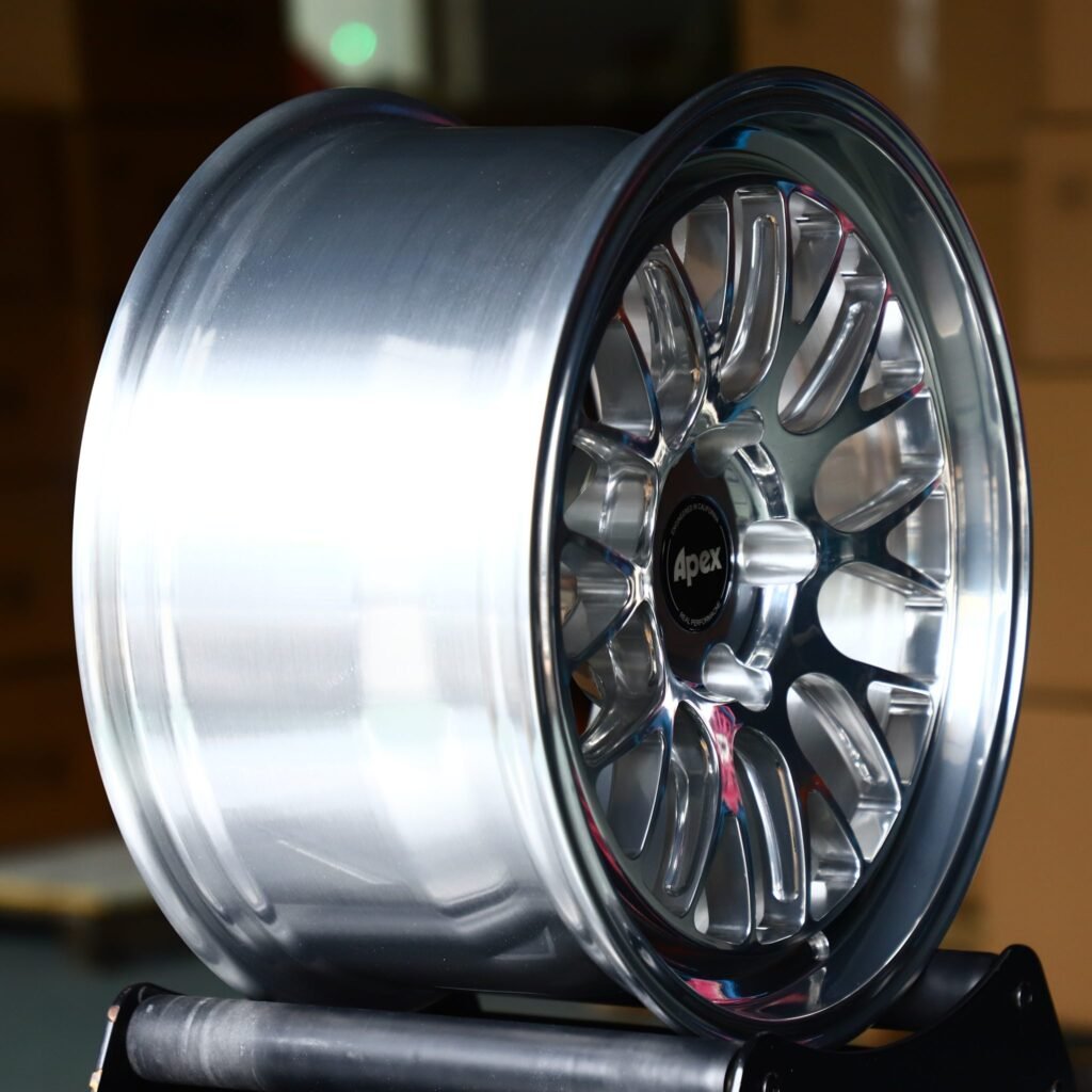 5x120 wheels – Matte Silver Deep Lip (APEX ML-10RT-Style), side view