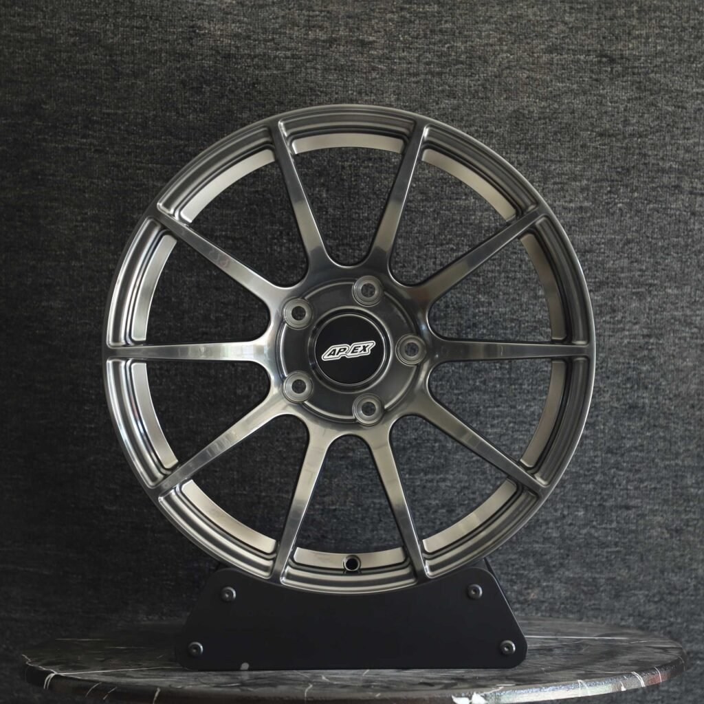 APEX Metallic Gray 10-Spoke Forged Wheels - BMW M3 / Audi RS5 Fitment (5-Lug) Monoblock forged wheel