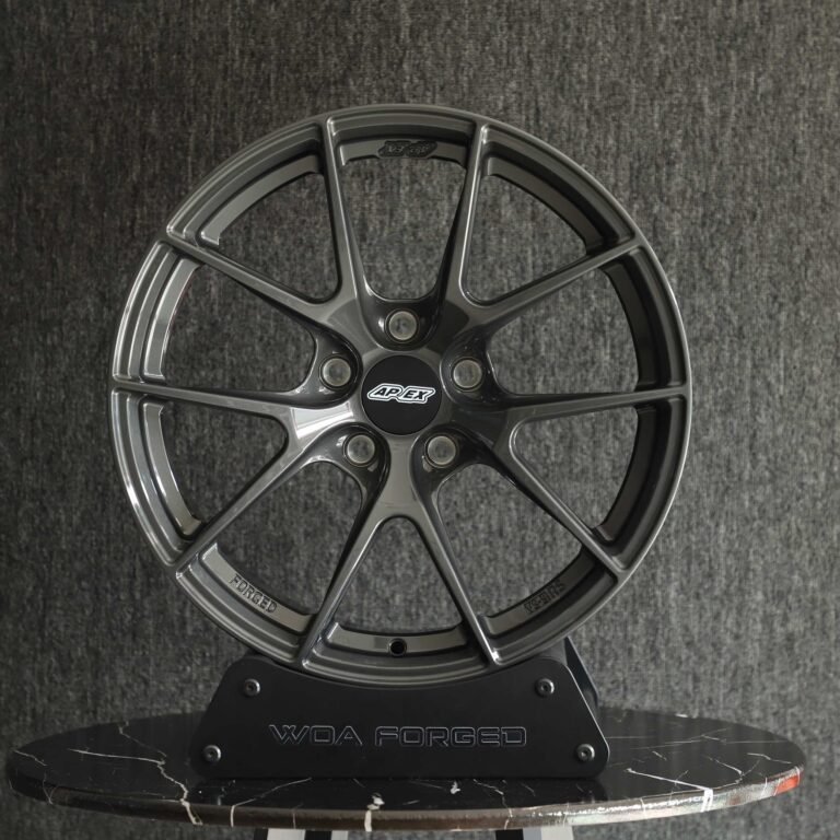 Toyota GR86 wheels – Metallic Gray 5 Y-Spoke (APEX VS-5RS-Style), front view
