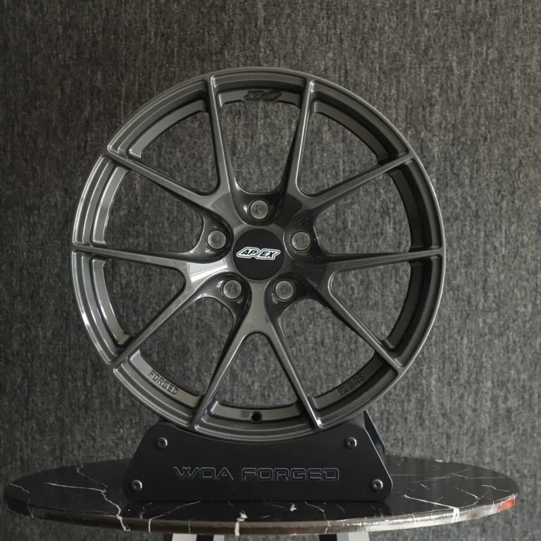 Toyota GR86 wheels – Metallic Gray 5 Y-Spoke (APEX VS-5RS-Style), front view