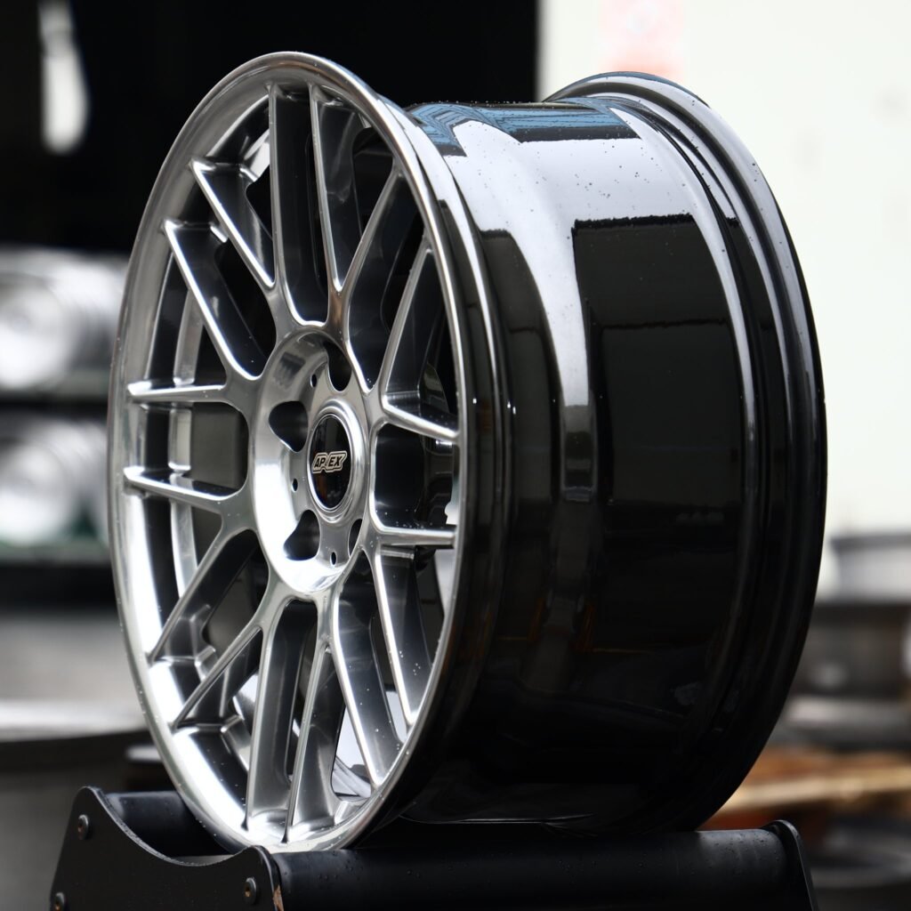 5x120 wheels – Metallic Gray Custom (APEX ARC-8-Style), side view