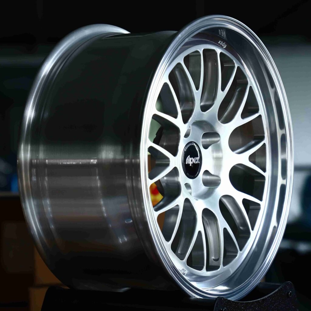 5x120 wheels – Matte Silver Deep Lip (APEX ML-10RT-Style), side view