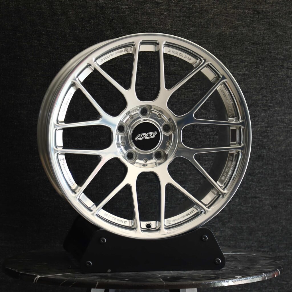 APEX Polished Silver 8 Y-Spoke Forged Wheels - BMW M3 / Audi RS5 Fitment (5-Lug) view 2
