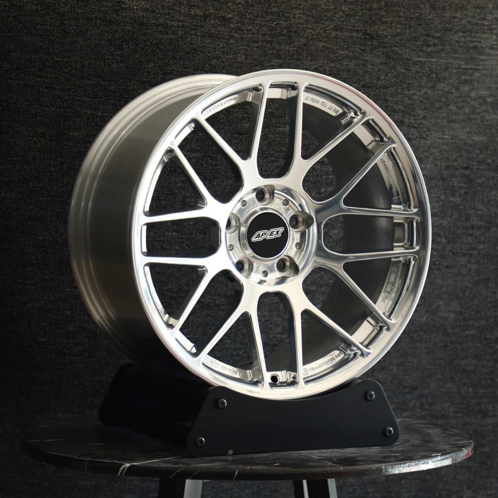 APEX Polished Silver 8 Y-Spoke Forged Wheels - BMW M3 / Audi RS5 Fitment (5-Lug) view 3