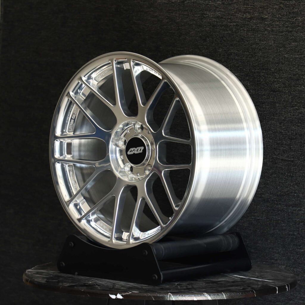 APEX Polished Silver 8 Y-Spoke Forged Wheels - BMW M3 / Audi RS5 Fitment (5-Lug) view 4
