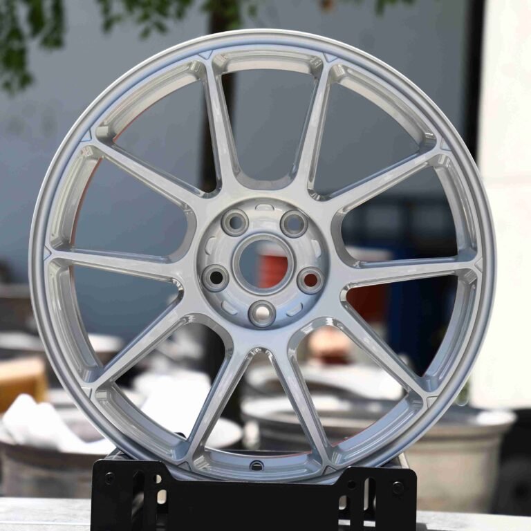 BMW 3 Series E90 wheels – Matte Silver 10-Spoke (APEX SM-10RE-Style), front view