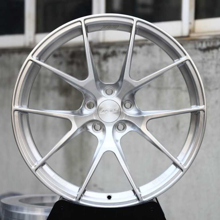 Porsche 911 wheels – Brushed Silver 5 Y-Spoke (APEX-Style), front view