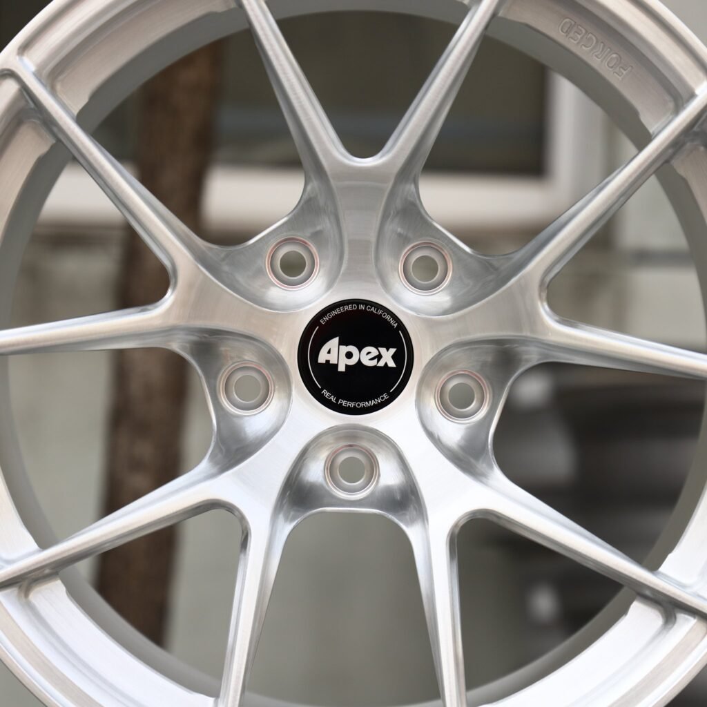 BMW M4 F82 wheels – Hyper Silver 5 Y-Spoke (APEX-Style), lip and barrel detail
