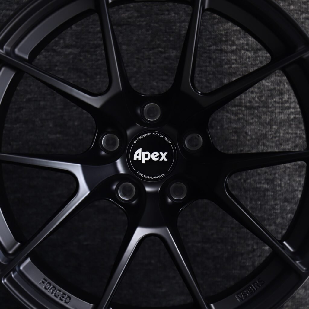 BMW M4 F82 wheels – Matte Black 5 Y-Spoke (APEX-Style), lip and barrel detail