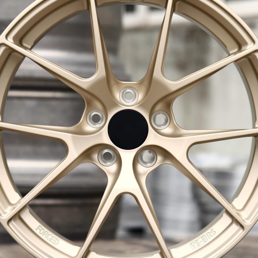 BMW M3 wheels – Matte Bronze 5 Y-Spoke (APEX-Style), angled view
