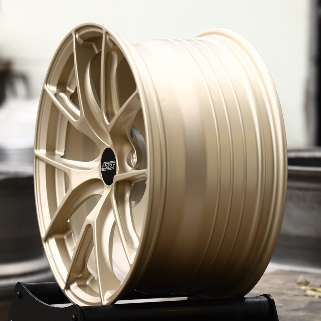 5x130 wheels – Matte Bronze 5 Y-Spoke (APEX-Style), side view