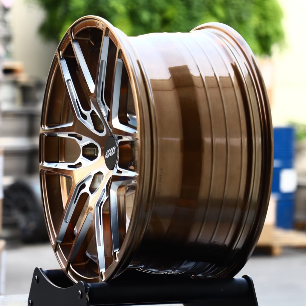 5x120 wheels – APEX Transparent Copper 6 Y-Spoke, side view