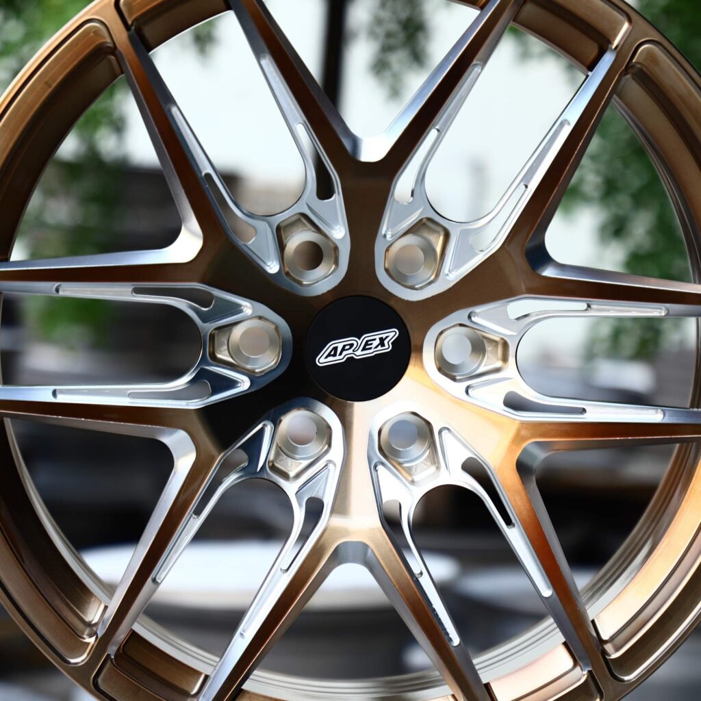 BMW M4 F82 wheels – APEX Transparent Copper 6 Y-Spoke, lip and barrel detail