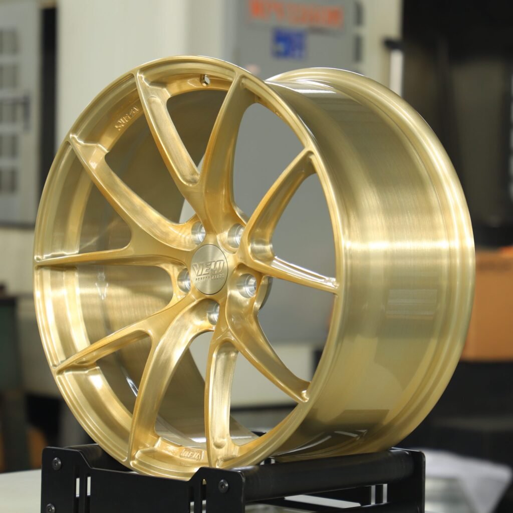 APEX Transparent Gold 5 Y-Spoke Brushed Forged Wheels - BMW M3 / Audi RS5 Fitment (5-Lug) view 2