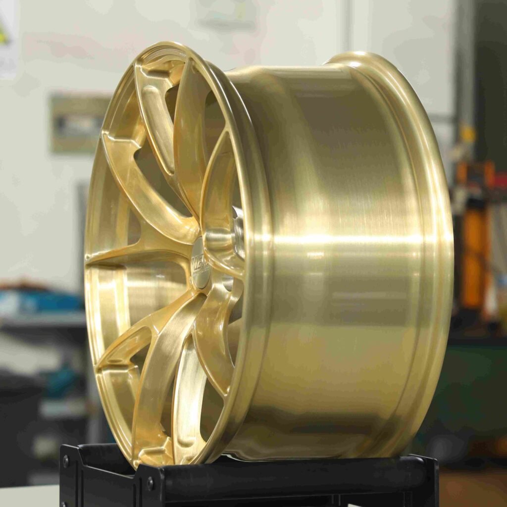 APEX Transparent Gold 5 Y-Spoke Brushed Forged Wheels - BMW M3 / Audi RS5 Fitment (5-Lug) view 3