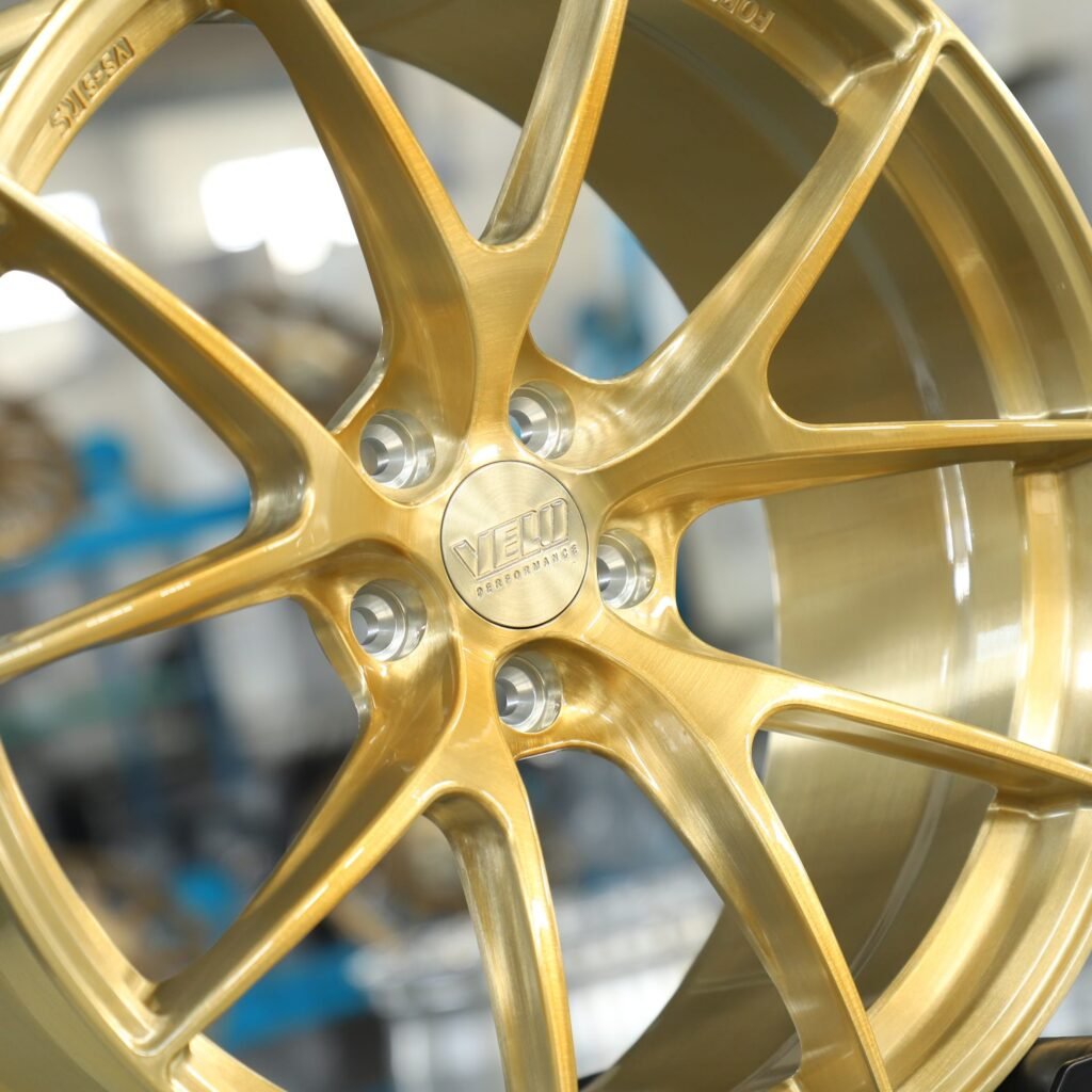 APEX Transparent Gold 5 Y-Spoke Brushed Forged Wheels - BMW M3 / Audi RS5 Fitment (5-Lug) view 4