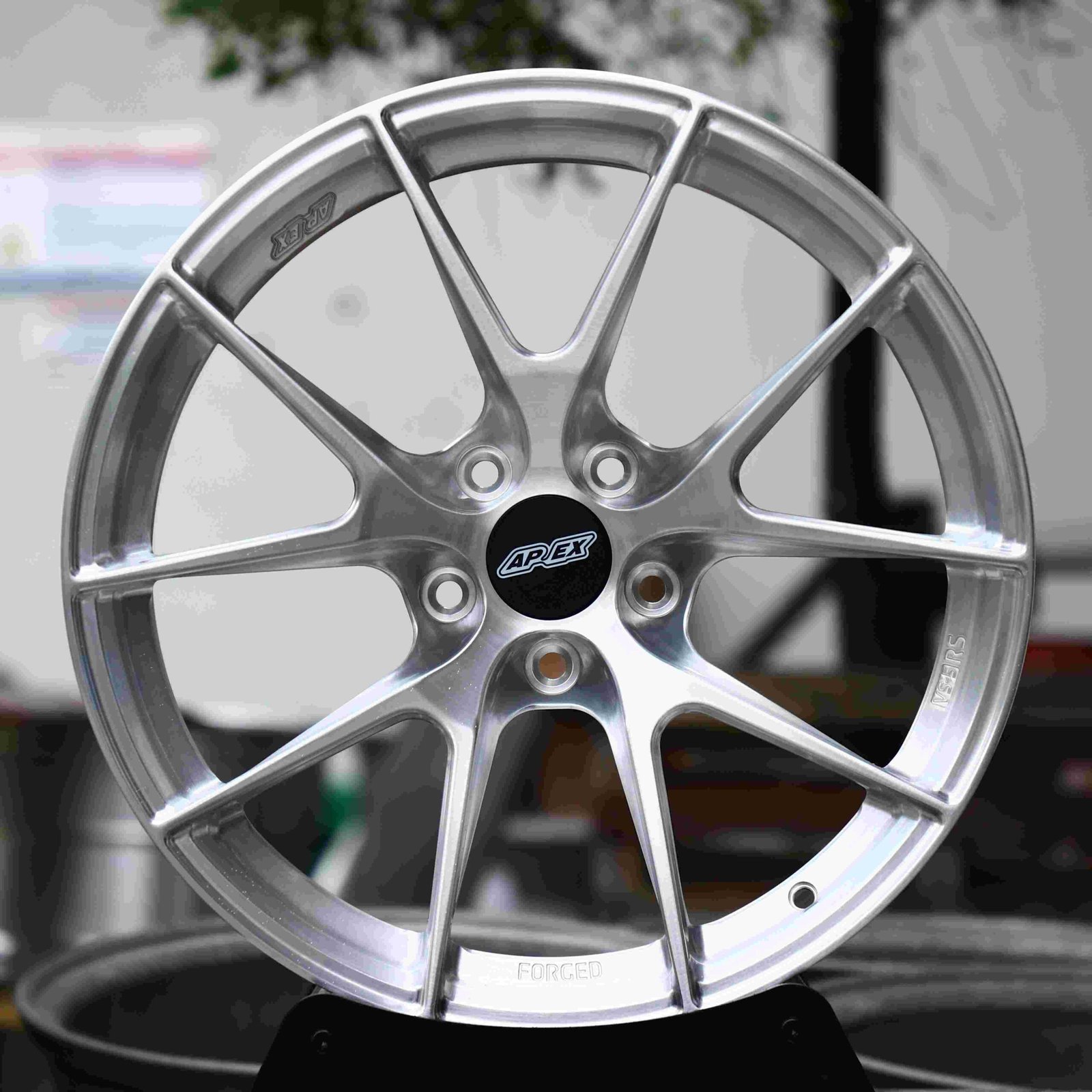 Toyota GR86 wheels – VS-5RS Brushed Silver 5 Y-Spoke (APEX VS-5RS-Style), front view