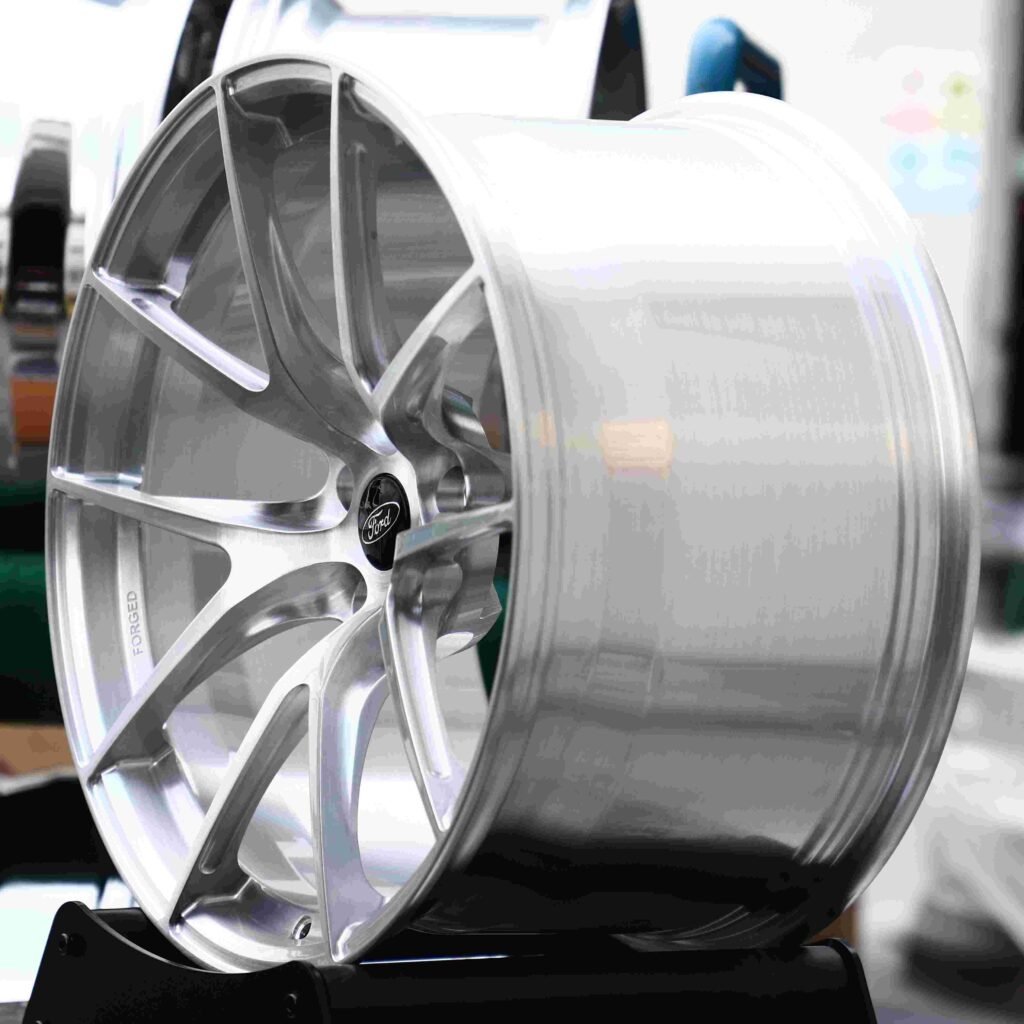 5x114.3 wheels – Brushed Silver (Ford OEM-Style), side view