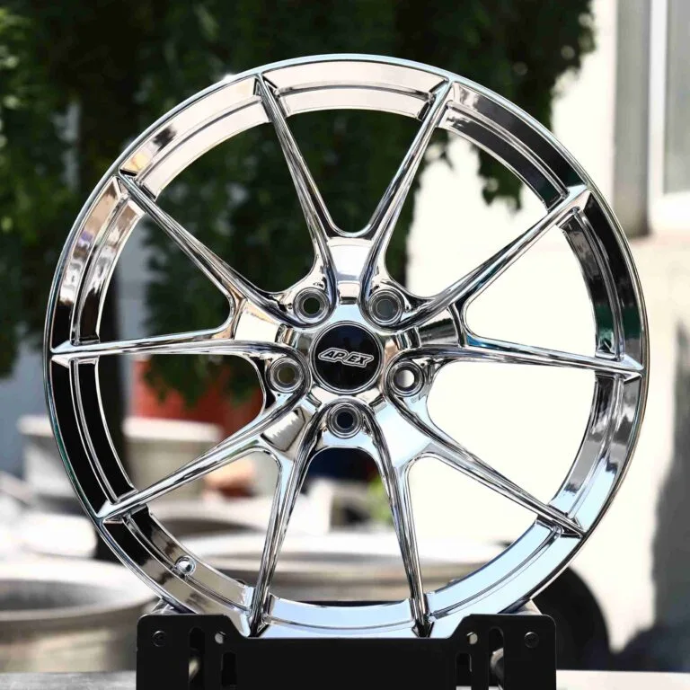 BMW M3 F80 wheels – APEX VS-5RS Chrome, front view