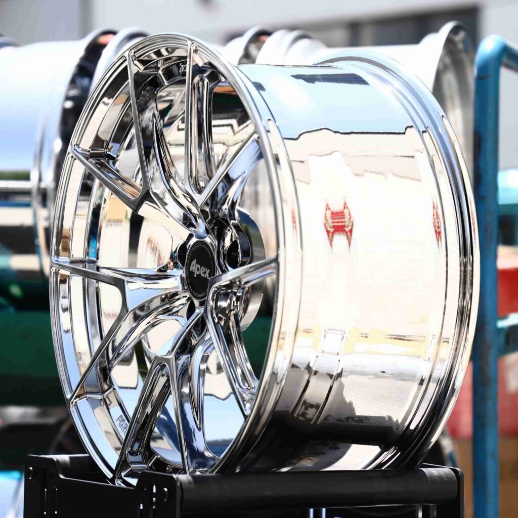 5x120 wheels – APEX VS-5RS Chrome, side view