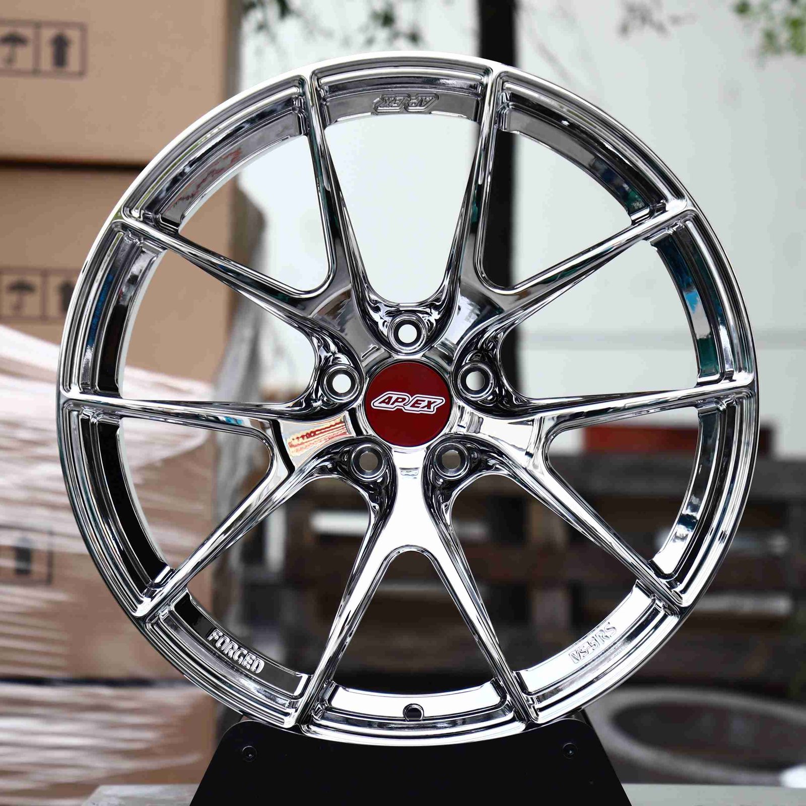 Toyota GR86 wheels – VS-5RS Chrome (APEX VS-5RS-Style), front view