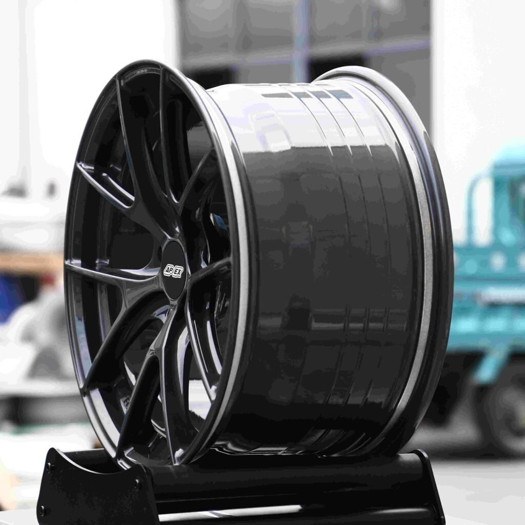 5x100 wheels – VS-5RS Light Gray 5 Y-Spoke (APEX VS-5RS-Style), side view