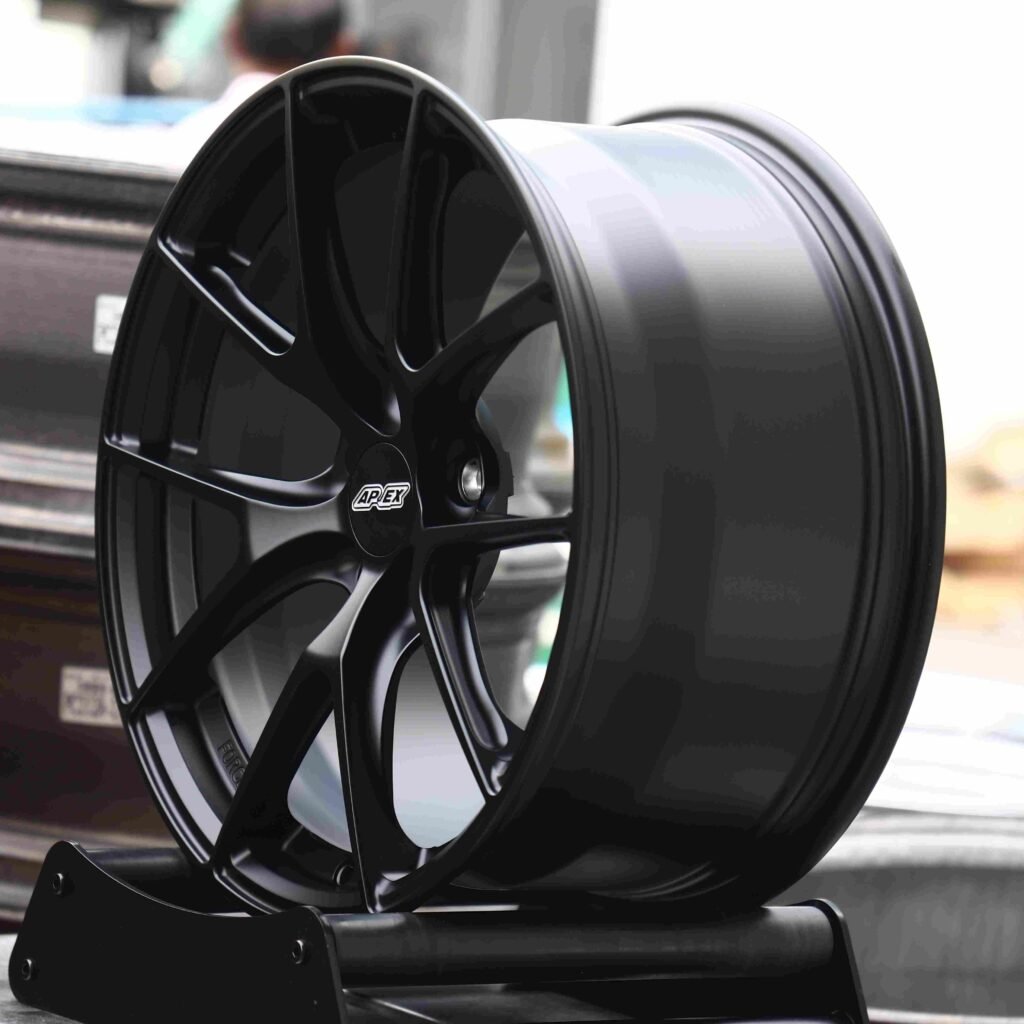 5x100 wheels – VS-5RS Matte Silver 5 Y-Spoke (APEX VS-5RS-Style), side view