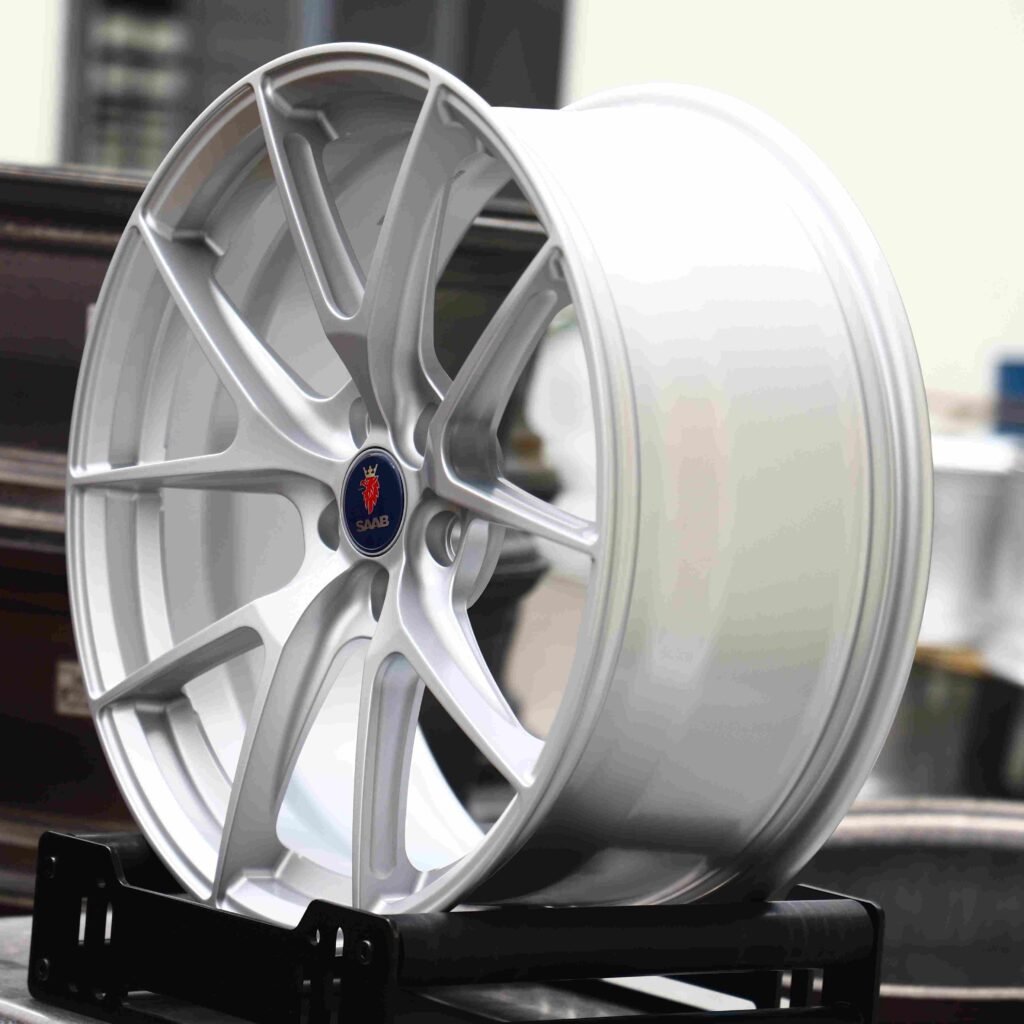 APEX VS-5RS Matte Silver 5 Y-Spoke Forged Wheels - Saab 9-3 / Saab 9-5 Fitment (5-Lug) view 3