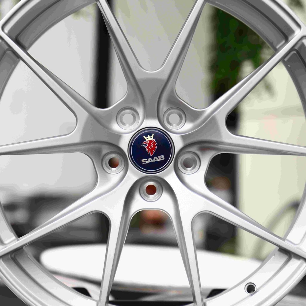 APEX VS-5RS Matte Silver 5 Y-Spoke Forged Wheels - Saab 9-3 / Saab 9-5 Fitment (5-Lug) view 4