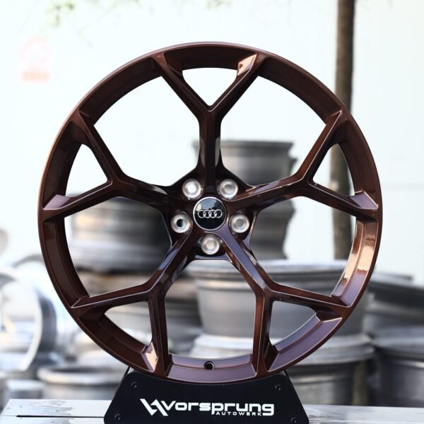 Audi A4 wheels – Candy Brown 5 Y-Spoke (Audi OEM-Style), front view