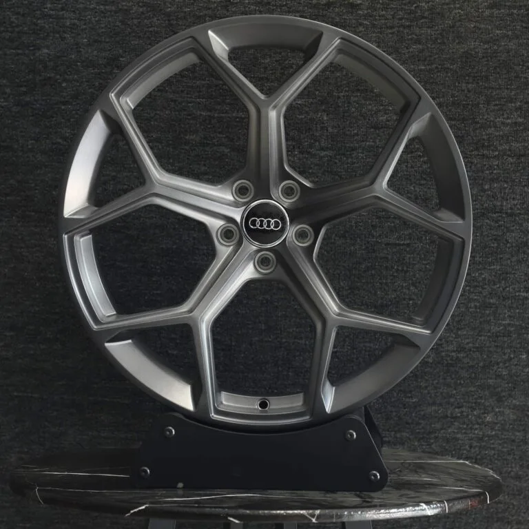 Audi OEM-Style Transparent Gray Custom Forged Wheels – Audi A4 B9 / A6 C8, front view