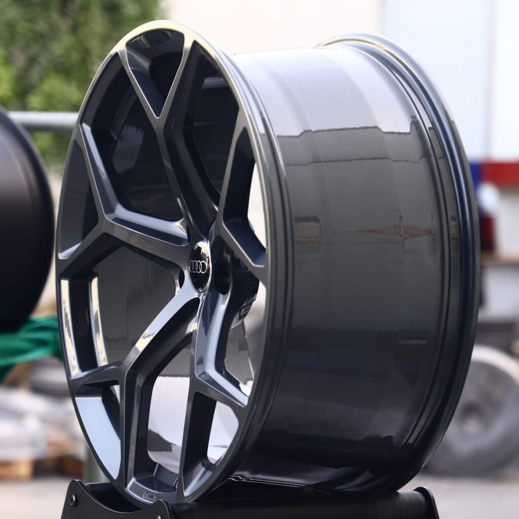 5x112 wheels – Bright Gray 5 Y-Spoke, side view