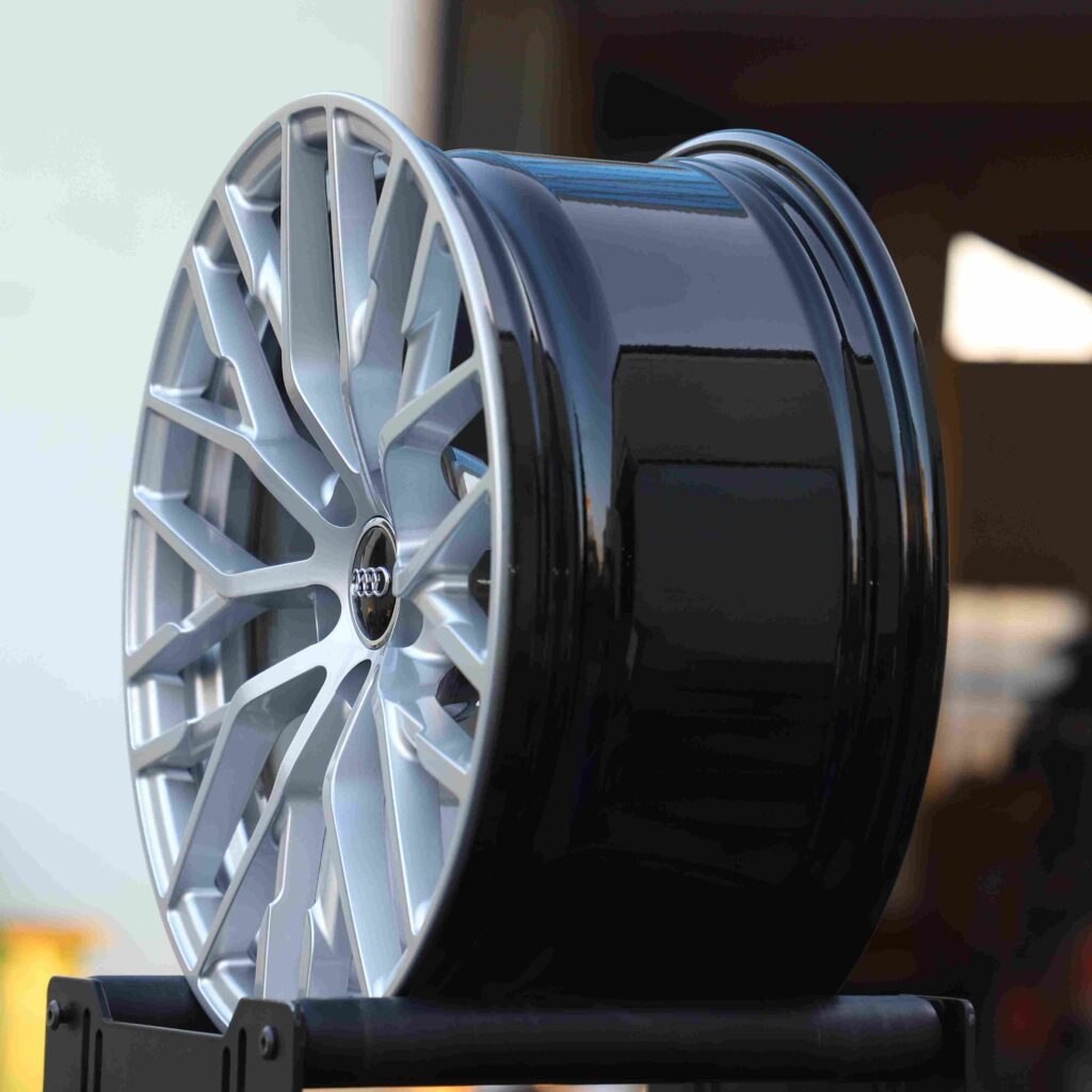Audi A4 B9 wheels – Bright Silver 10 Y-Spoke, lip and barrel detail